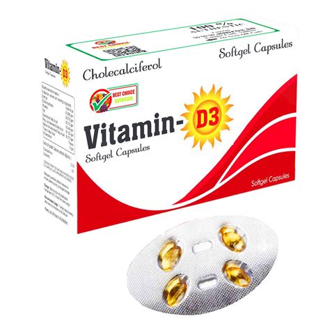 Best Choice Nutrition Vitamin D3 Vitamin D3 Cholecalciferol One A