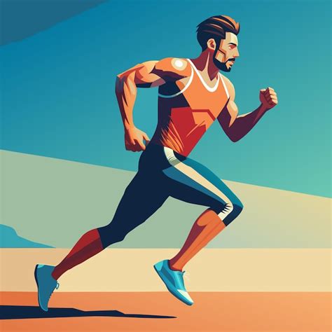 Premium Vector Endurance Runner Man Marathon Vector Background Design