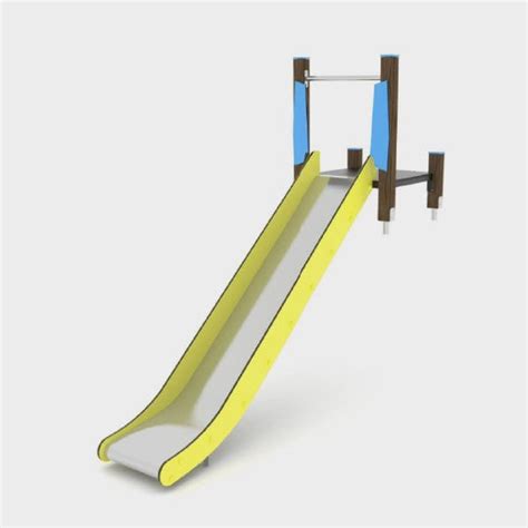 Upright Slide DERA Novatilu For Playground Stainless Steel Wooden