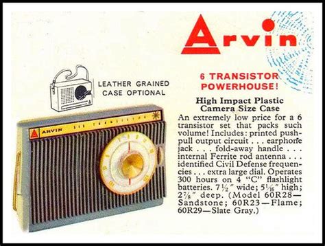 Vintage Advertising For The Arvin Transistor Radio Mode Flickr