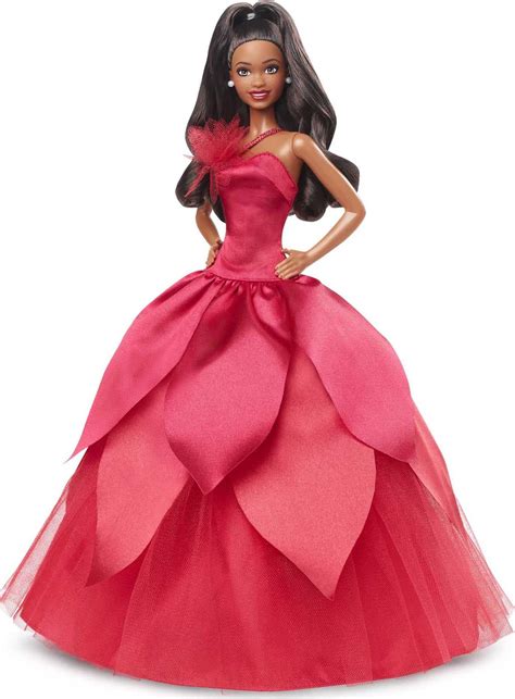 Barbie Signature 2022 Holiday Doll With Dark Brown Hair Collectible