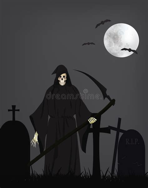 Death Grim Reaper Cemetery Stock Illustrations 1308 Death Grim