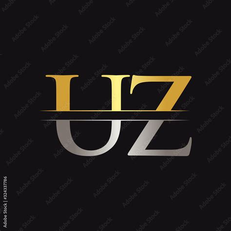 Initial Letter UZ Logo Design Vector Template. UZ Letter Logo Design ...
