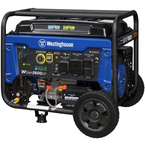 Westinghouse Wgen3600df Wgen3600df 3600 Watt Dual Fuel Electric Start Portable Generator W