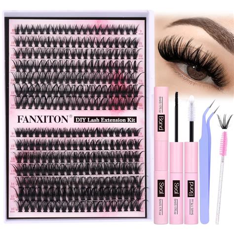 Amazon Fanxiton Diy Lash Extension Kit Volume Lash Clusters D