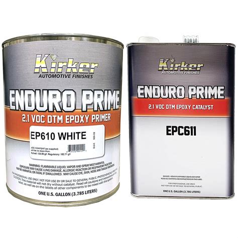 Kirker Enduro Prime Dtm Epoxy Primer White Ep610 One Gallon With Catalyst Epc611