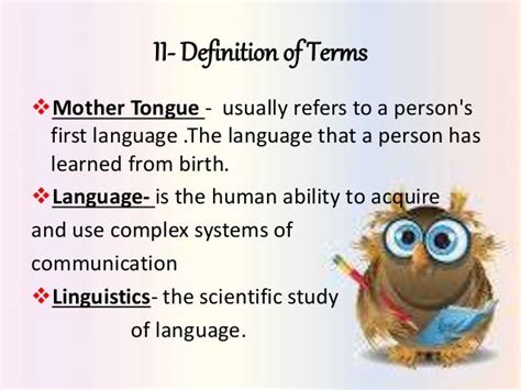 MOTHER TONGUE by Group 11 BSEd SSt.