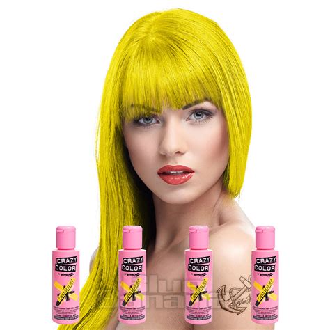 Crazy Color Caution Uv 4 Pack Yellow Hair Dye