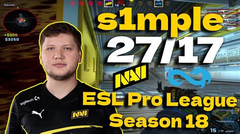 CSGO POV NAVI S1mple 27 17 Vs Eternal Fire Nuke ESL Pro League