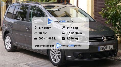 Volkswagen Touran 1 6 TDI 90 Typ 1T Ficha Técnicas 2010 2011