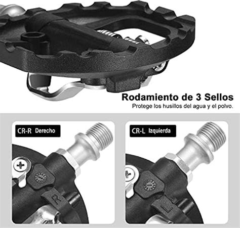 Pedales Mixtos Mtb Compatibles Con Shimano Spd Autom Ticos Pedales De