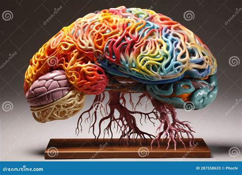 Colorful Brain Tree A Symbol Of Creativity And Growth Stock