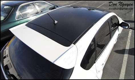 Subaru Wrx Hatchback Matte Black Roof Vinyl Car Wrap — Wannaberacer Wraps