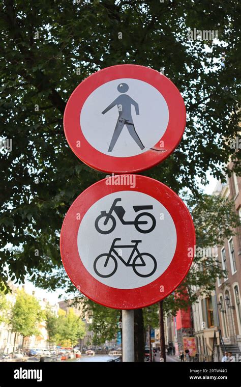 Traffic Sign In Amsterdam Stock Photo Alamy
