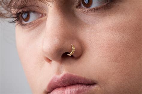 Nose Cuff Gold Nose Ring Tragus Cuff Conch Cuff Helix Etsy