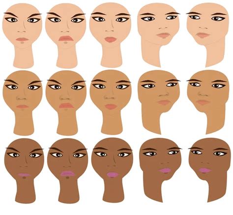 Set Of Different Woman Face Types Female Face Shapes Womans Face Stock