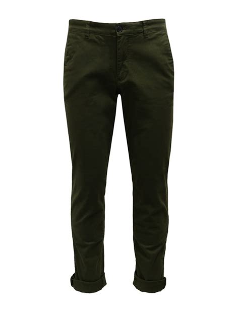 Selected Homme Mens Pants In Green Organic Cotton