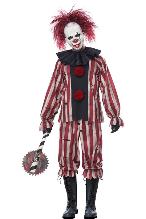 Fun World Twisted Clown Halloween Scary Costume Male Adult 18 64 Multi Color