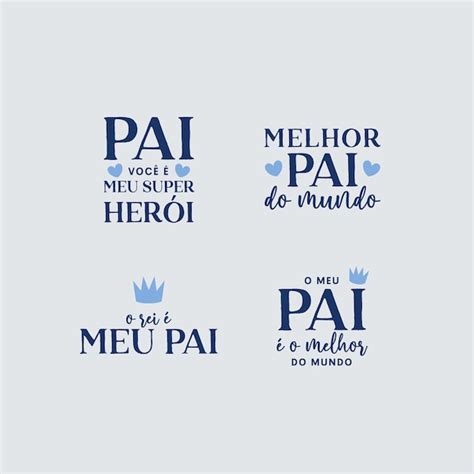 Insignias Feliz Dia Dos Pais Vector Premium