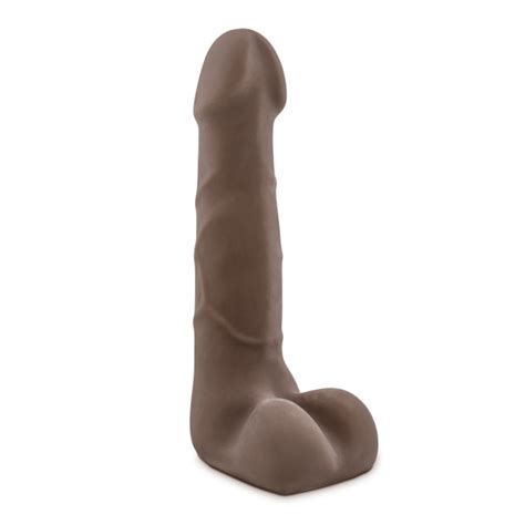 Derrick Dildo Au Naturel 7in W Balls Chocolate Blush Satisfaction