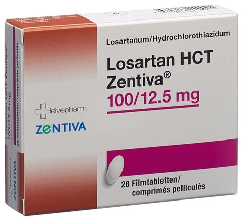 LOSARTAN HCT Zentiva Filmtabl 100 12 5 Mg Blist 28 Stk Online Bestellen