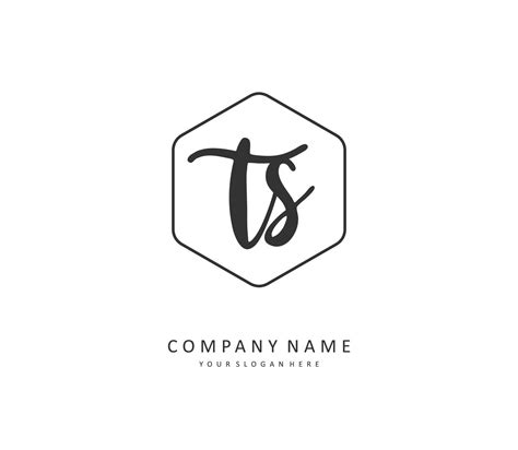 T S Ts Initial Letter Handwriting And Signature Logo A Concept