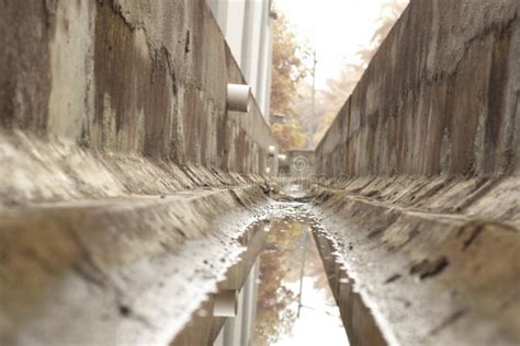 Low-angle Images of the Urban Drainage System. Stock Image - Image of ...