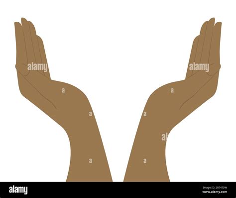 Human Cupped Hands Design Element For Volunteering Charity Support