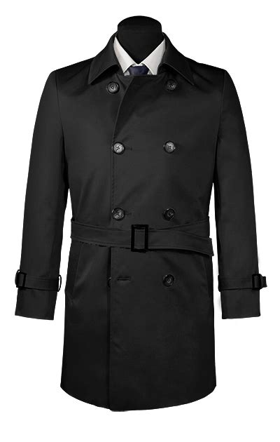 Men S Black Trench Coats Hockerty