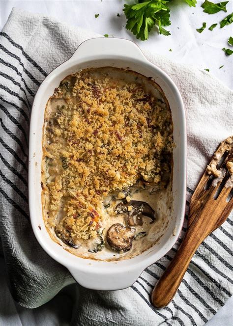 Super Creamy Stuffed Mushroom Casserole Low Carb Gluten Free