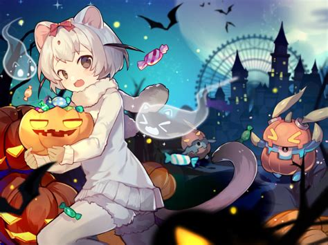 Safebooru Animal Ears Bat Animal Black Eyes Castle Cellien Kemono