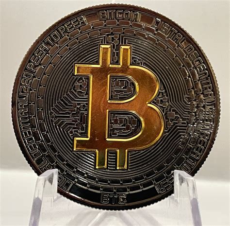 Blacked Bitcoin Btc Physical Crypto Coin Collectable Etsy