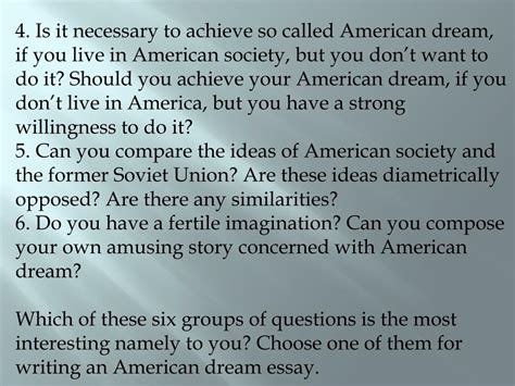 PPT - American Dream Essay PowerPoint Presentation, free download - ID:7213100