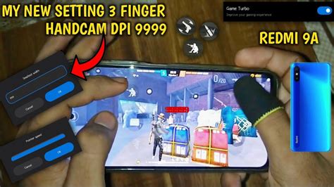 MY NEW SETTING 3 FINGER REDMI 9A BEST DPI SETTING HANDCAM DPI