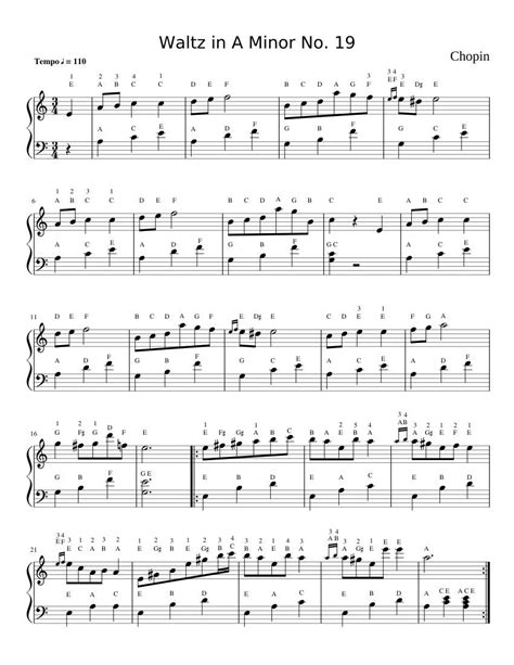 Print And Download Waltz In A Minor No 19 Simplified And Shortened Arrangement Waltz A