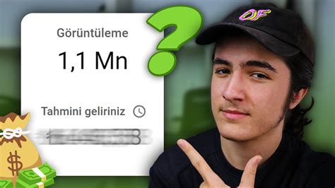 1 MİLYON İzlenmeye Kaç TL Kazandım YouTube Para Kazanma YouTube