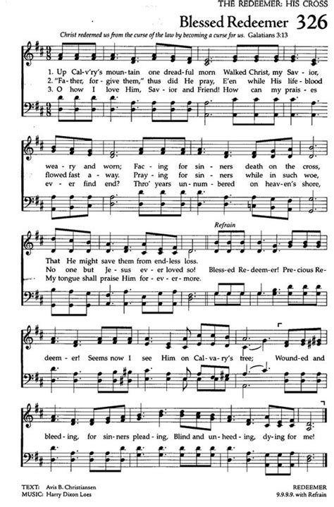 Blessed Redeemer Celebration Hymnal Page 319 Christian Hymns And Songs I Love Pinterest