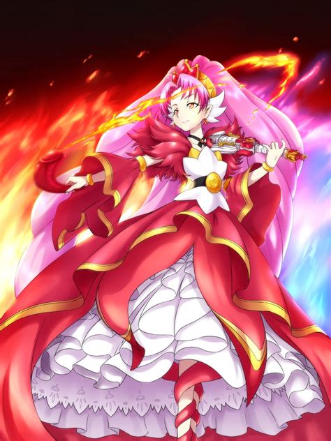 Akagi Towa Cure Scarlet And Cure Scarlet Precure And More Drawn