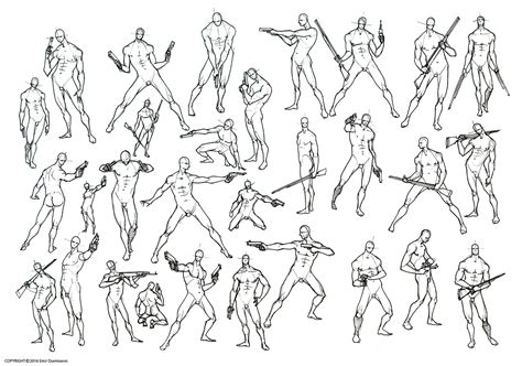 Sketch Figure Drawing Male Poses Coloring Pages