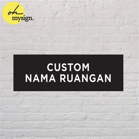 Jual Custom Sign Board Nama Ruangan Akrilik Print Papan Nama Ruang