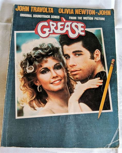 1978 Grease Music Book Original Soundtrack Songs From The Motion