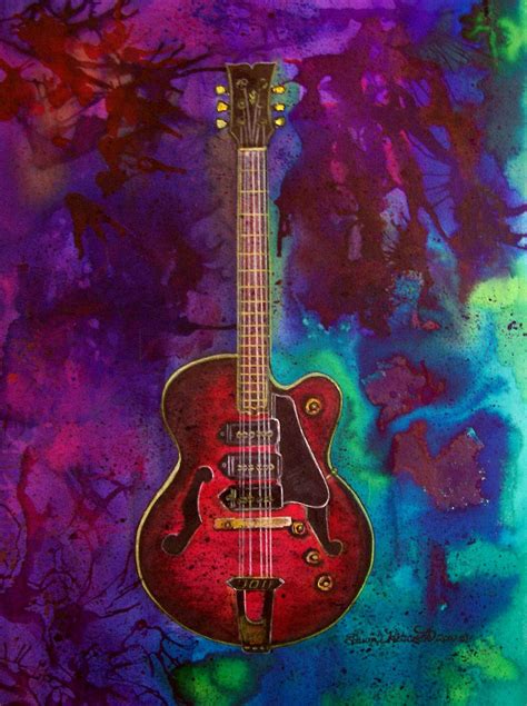 abstract guitar | Guitar art, Unique canvas art, Original canvas painting