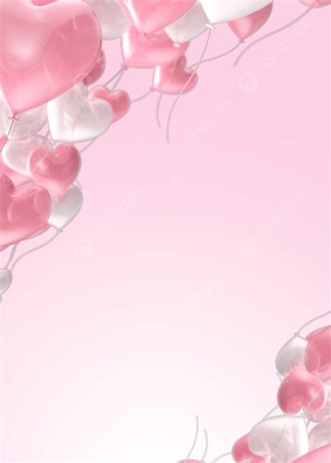 Latar Belakang Gradien Warna Pink Background Balon Romantis Gambar