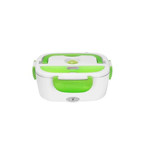 Caserola Electrica Termica LunchBox Capacitate 1l 220v Alb Verde