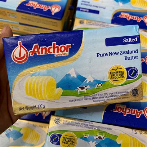 Jual Anchor Butter Mentega Salted 227 Gram Unslated 200 Gram Shopee