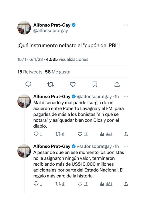 Un instrumento nefasto mal diseñado y mal parido la dura crítica de Prat Gay al cupón PBI
