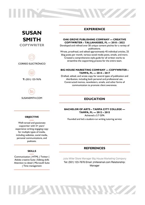 Copywriter Resume Example To Download Guide And Top Tips