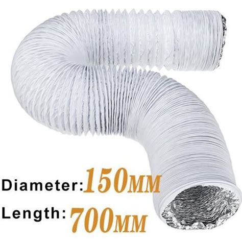 Tuyau d évacuation flexible AUTREMENT 150mm PVC Aluminium Blanc