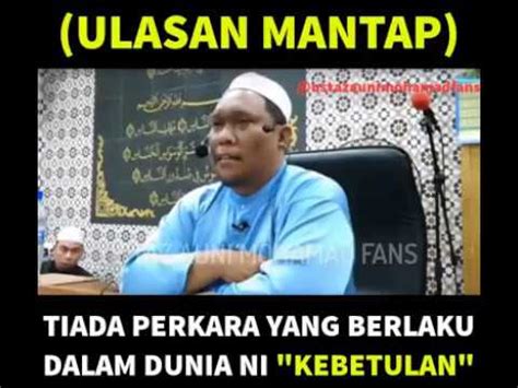 Tiada Istilah Perkara Kebetulan Di Dunia Ustaz Auni Mohammad Youtube