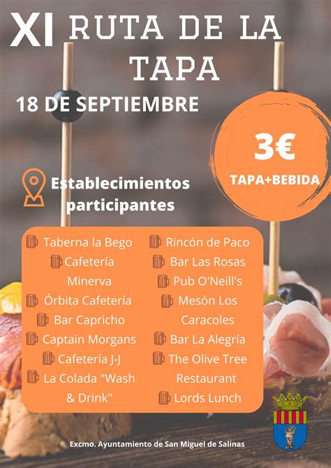 San Miguel De Salinas XI Ruta De La Tapa En Las Fiestas Patronales En